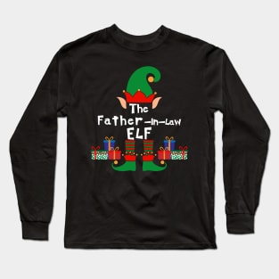 Funny Family Matching Christmas Father-in-law Elf Long Sleeve T-Shirt